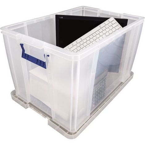 Boite de rangement Transparent Verrouillable 85L, 39cm x 66cm x 45cm ( Prix pour 1 )