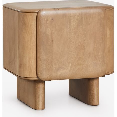 Mesita de noche 50x45 cm en madera de mango Miller SKLUM             