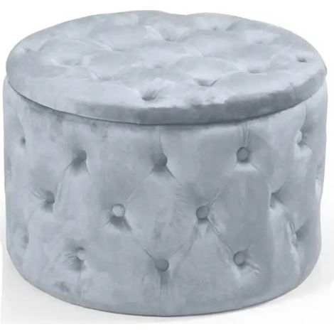 Pouf mit Stauraum aus himmel Samt cm Ø60x42