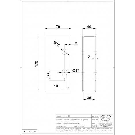 Boîtier métallique pour serrure de portail coulissant 50mm - IBFM - 446050 (1/4)