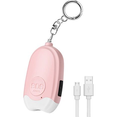 Lampe torche d'alarme personnelle portable avec porte-clés d'autodéfense (130 dB). (1/5)