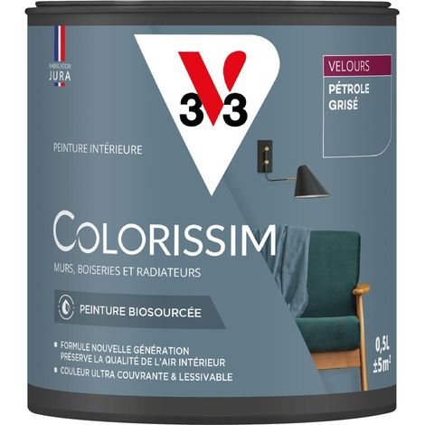 Peinture murale intérieure Colorissim® V33 Pétrole grisé Velours 0,5L