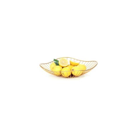Corbeille à fruits, corbeille à fruits en métal, formes géométriques créatives de corbeilles à fruits décoratives en métal pour la maison, pour ranger légumes, en-cas, pain et fruits (doré) (1/5)