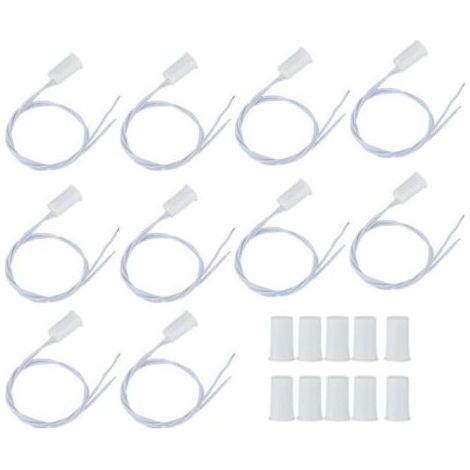 Lot de 10 interrupteurs magnétiques de sécurité robustes pour alarme, interrupteurs à lames souples, 300 mA, sans alimentation externe, pour système d'alarme à domicile ou au bureau