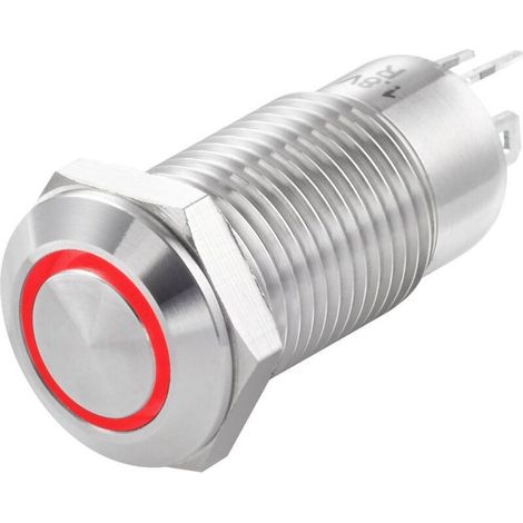 TC-7494672 TC-GQ12-CH-10ZE/J/R/12V/S Bouton-poussoir 36 V/DC 1 A 1 x Off/On à accrochage rouge IP40 1 pc(s) C428861 (1/3)
