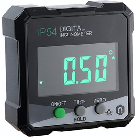 Digitaler Neigungsmesser 4x90° Messung IP54 LCD-Bildschirm Magnetische Digitalanzeige Winkelmesser Grün DLW30 GRD (1/5)