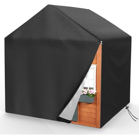 Bache Cabane de Jardin pour Enfant, Housse pour Maison Enfant Exterieur, Tissu Oxford 421D Imperméable, Résistant aux UV Et à La Poussière, Bache de Cabane Enfant Exterieur (L145xW145x160cm) (1/5)