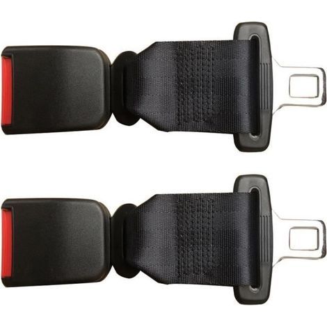 2 Stück Auto-Sicherheitsgurtverlängerungen, robust und langlebig, schwarz (1/3)