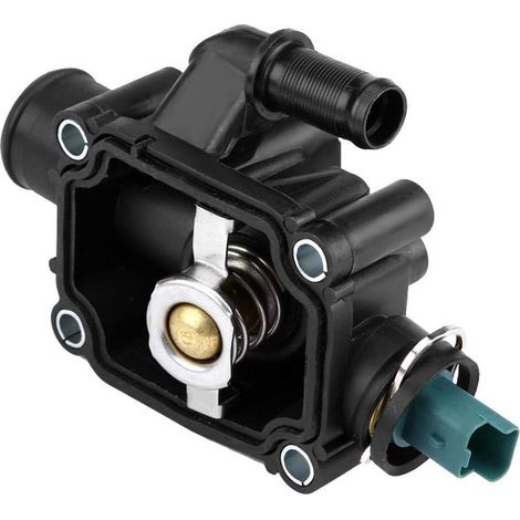 Thermostatgehäuse für Motorkühlmittel, leistungsstarkes und langlebiges Ersatzteil für die Modelle 206, 207, 307, 308 und 1007, Metall und Kunststoff, schwarz (1/5)