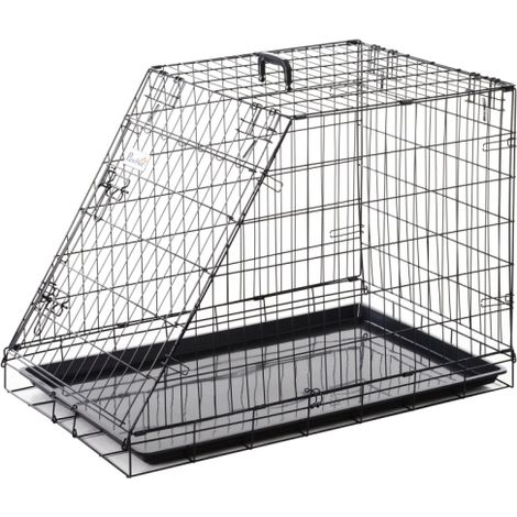 Collapsible Dog Travel Box with Removable Tray 93x58x65cm Portable Pet Cage for Easy Transport (1/5)