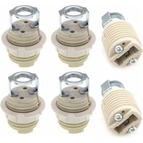 Lot de 6 supports de lampe G9 avec support, douille halogène G9 filetée en céramique，DOLASO