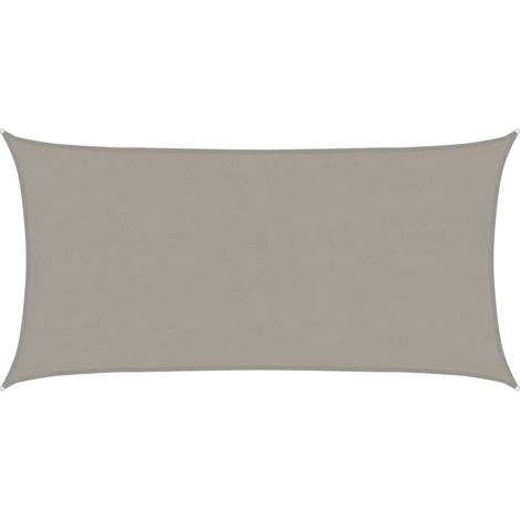 Sunshade Sail 160 g/m² Rectangular Light Grey 4x7 m HDPE vidaXL