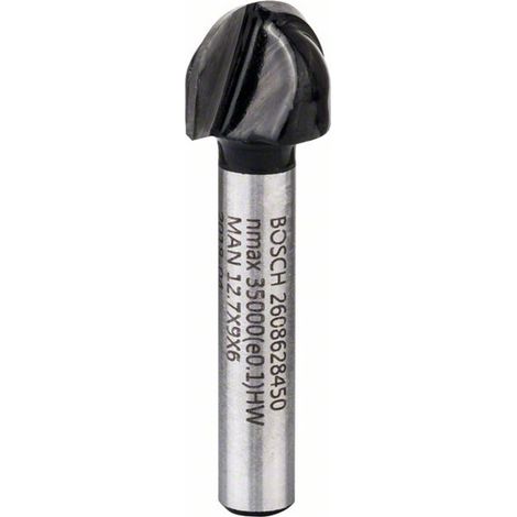 Bosch PRO Hohlkehlfräser, 6 mm, R1 6,3 mm, D 12,7 mm, L 9,2 mm, G 40 mm