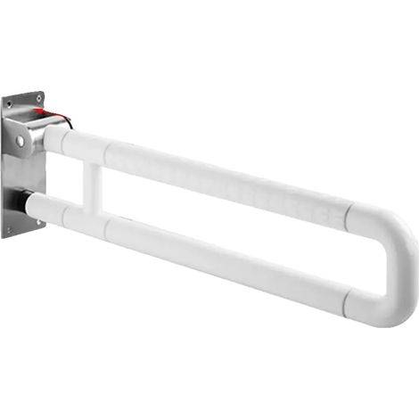 Barandilla de apoyo, acero inoxidable, barra de seguridad de pared, blanca, 60 cm (1/2)