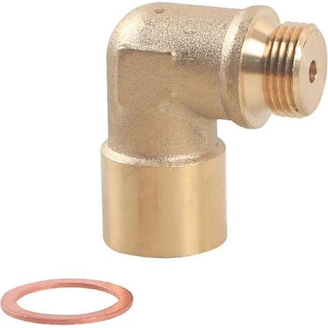Rallonge de sonde à oxygène M18x1,5 à 90 degrés, entretoise en laiton pour sonde à oxygène, adaptateur pour sonde O2, sonde à oxygène (1/5)