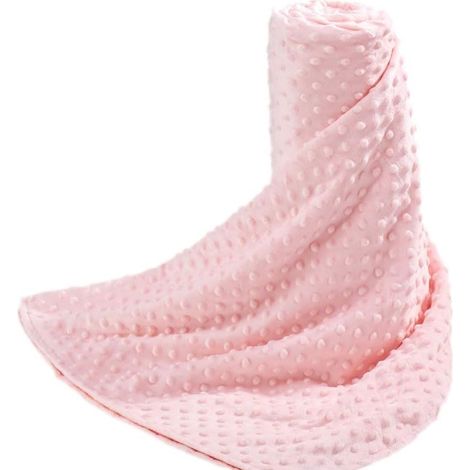 Housse de Couette lestée Amovible pour Adultes - Lit Simple (121,9 x 182,9 cm) - Couverture Lourde en Minky Doux et Confortable avec 8 Attaches - Lavable en Machine - Rose (1/5)