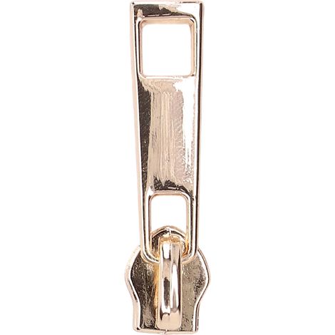 5 Pièces Curseurs de Fermeture Éclair Polyvalents, Faciles à Remplacer et Réutilisables pour Réparation de Vêtements, Sacs et Taies d'Oreiller DIY - Or Clair (1/5)