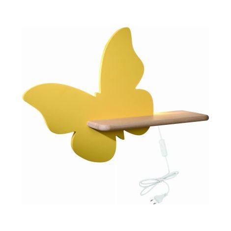 Applique Candellux Butterfly LED 4W 4000K giallo/legno