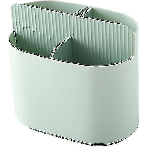 Boîte de rangement multifonctionnelle pour cuillères, fourchettes et baguettes, avec 4 compartiments pour couverts. (1/4)