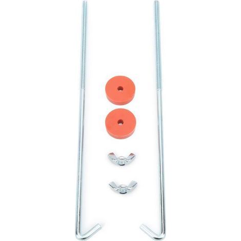 BelleRise - Kit de maintien de batterie chromé 10 pouces, avec boulons à crochet en J, rondelles, écrous, accessoires automobiles universels (1/5)