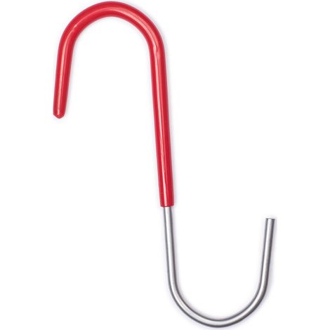 Crochet à visser en acier rouge – Grande capacité de charge – Dimensions 101x40x220mm – Système de fixation vissé – 1 unité – REI (1/4)