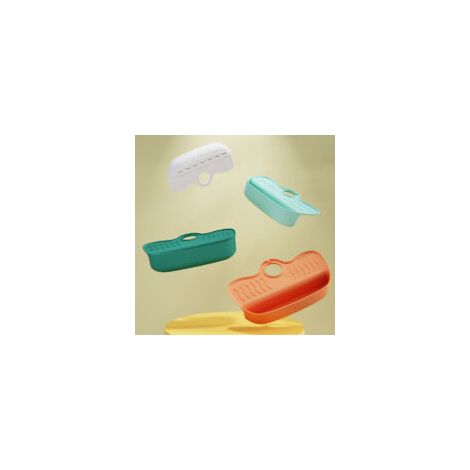 Ablage für Küchenarmaturen – 2er-Set (Mintgrün), Schwamm- und Geschirrtuchhalter-lsw - Crezuo (1/3)
