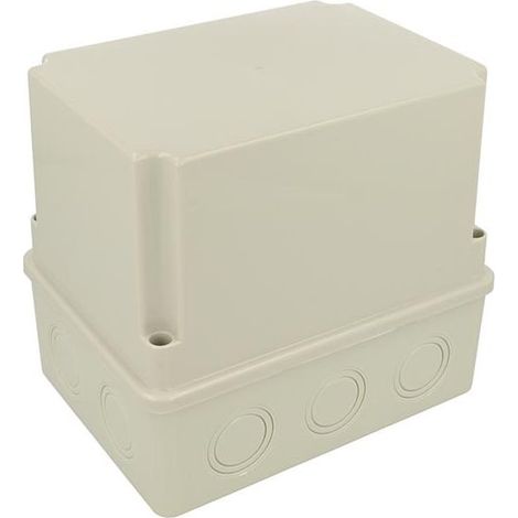 Boite de dérivation IP54 150x110x140mm, avec couvercle rehaussé, 10 entrées pré-découpées