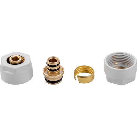 Valx Set di connettori di installazione per tubi PEX 3/4″x16 mm bianchi, 2 pezzi.