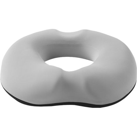 Sitzkissen gegen Hämorrhoiden, hochwertiges Memory-Schaum-Donut-Kissen für Schwangerschaft, Steißbein, postnatale Ischiasbeschwerden, Wundliegen (Herren, Grau)