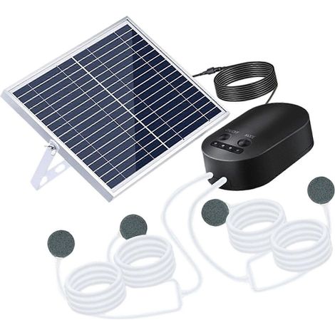 Aérateur solaire pour bassin à poissons, générateur d'oxygène puissant et à haut rendement, adapté aux aménagements aquatiques et aux jardins, disponible en plusieurs couleurs. (1/5)