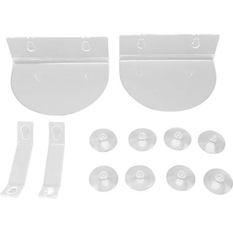 2pcs Étagères Plantes Fenêtre Acrylique Ventouses – Supports Demi-Cercle Rebord Extenseur Succulentes Jardinières Micro-Pousses (1/5)