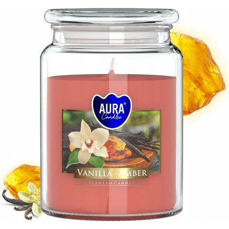 AURA Duftkerze VANILLE - AMBER 100h snd99-355