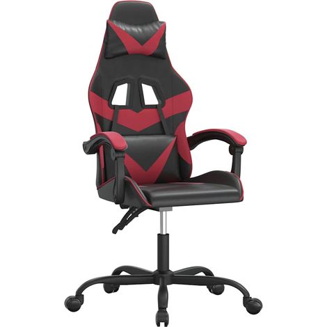 Maison Exclusive - Sedia Gaming Nero e Rosso Vino in Similpelle (1/5)