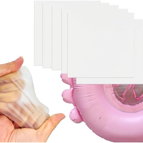 Kit de Reparation pour Piscine Étanche 6 Pièces Rustine Adhésif Transparente en TPU Kit Reparation Matelas Gonflable Patch Réparation Bouee (1/5)