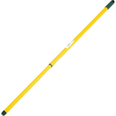 Manche télescopique 80-130 cm jaune/vert filetage allemand