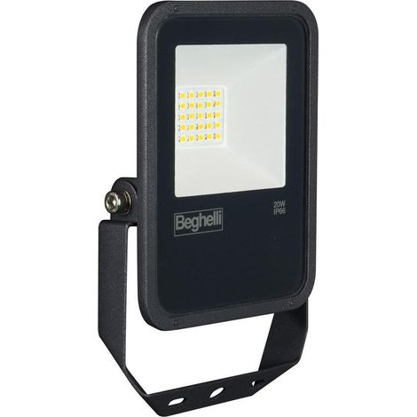 Proiettore da esterno fl led 20w nero ip66 4000k beghelli 86161 (1/3)