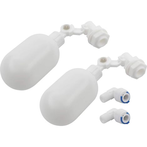 2 Pack Floating Ball Valve for Water Filter with 1/4" Quick Connect Tube Fittings Side Installation Floating Valve for (1/5)