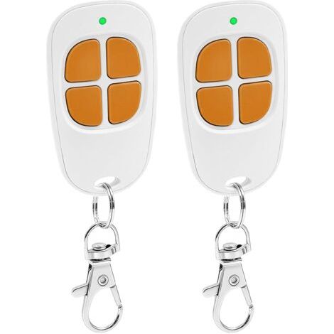Lot de 2 AAM0094 Télécommande Portail Garage 4 Canaux, 433.92MHz Compatible SCS Motorisation Portail et Porte de Garage(orange) (1/5)