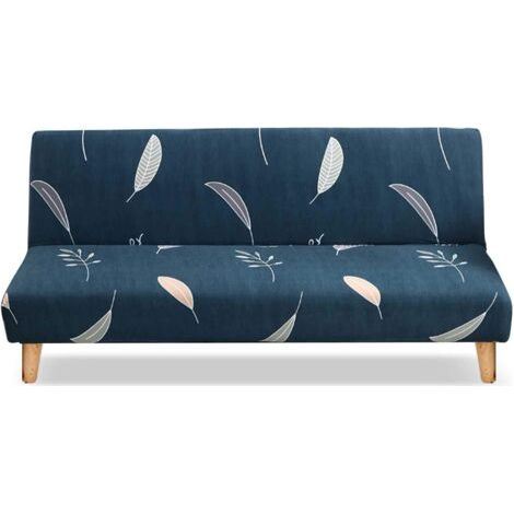 Sollbry Housse Housse Canape sans Bras élastique 3 Places Anti-Taches Salon Couverture de Impression 190-230cm (1/4)