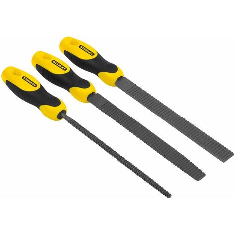 Stanley Juego de limas 3 piezas acero carbono 200 mm