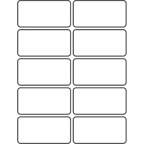 beschreibbare, selbstklebende Küchenetiketten. Weiß. Format 16,8 cm x (1/3)