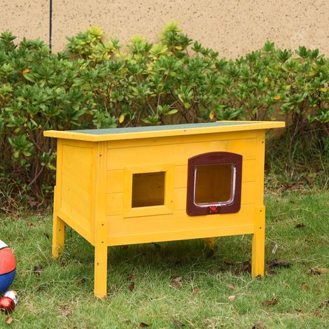 Bois de sapin - pour abri - pour animaux 70 x 51,5 x 60 cm