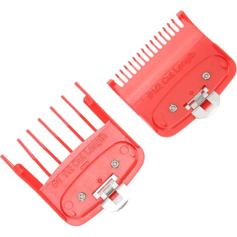 Lot de 2 peignes de guidage pour tondeuse WAHL (rouge)