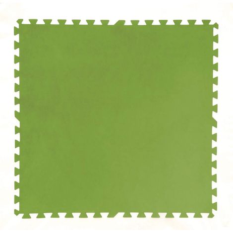 Bestway – Tapis de sol pour piscine en polyéthylène vert 78x78 cm – Pack de 9 pièces – Épaisseur 4 mm – Isolation et protection du fond de piscine