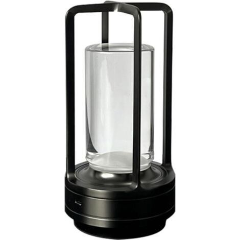 ACKERMAN Lampe de chevet rechargeable 2600 mAh, télécommande RVB, style japonais, technologie Ambientec Touch, couleur noir perle (1/4)