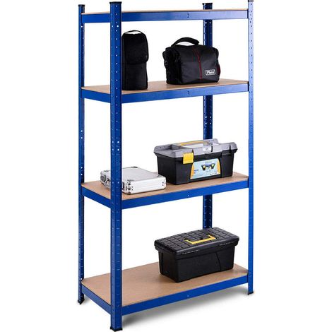 Scaffale per Carichi Pesanti Scaffalatura in Metallo per Garage Officina a 4 Ripiani 80 x 40 x 160 cm (1/5)