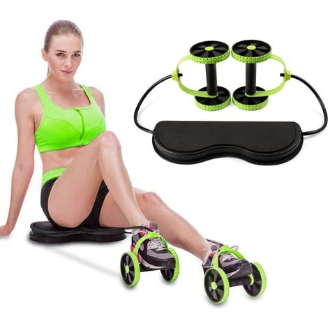 Rouleau abdominal multifonction pour muscler les abdos, appareil de fitness complet, entraînement des muscles du corps entier, roulette de gainage, équipement d'exercice à domicile (1/5)