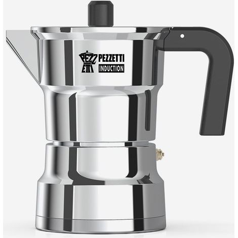 Cafetera moka de aluminio para inducción de 3 tazas Solidespress