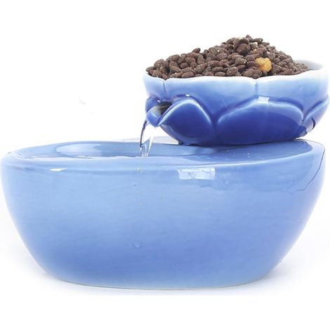 Distributeur Automatique Eau pour Animaux Bol Filtrant Céramique Lotus (1/5)