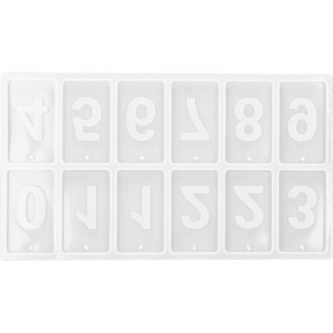 Moule en Silicone Souple Mois et Chiffres Anglais Réutilisable et Durable pour DIY Facile à Démouler 60-739 (1/5)